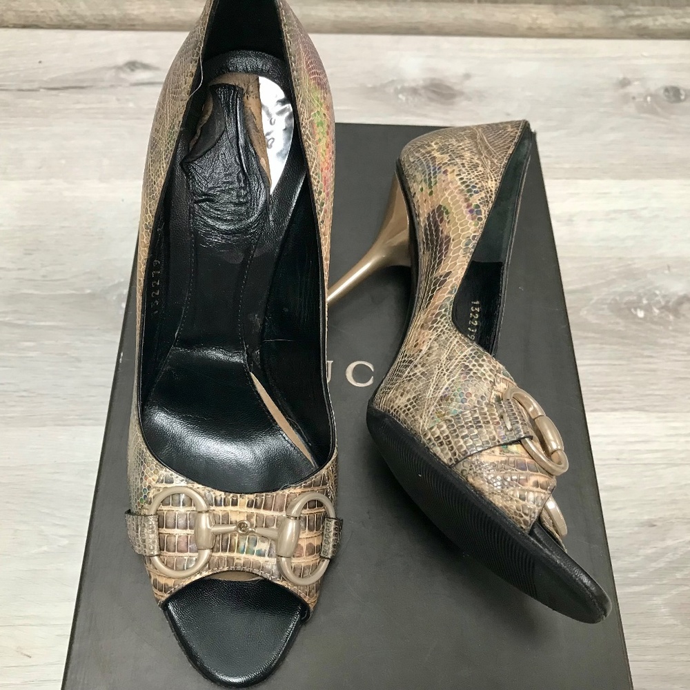 Gucci Python Pumps Size 7b - image 6